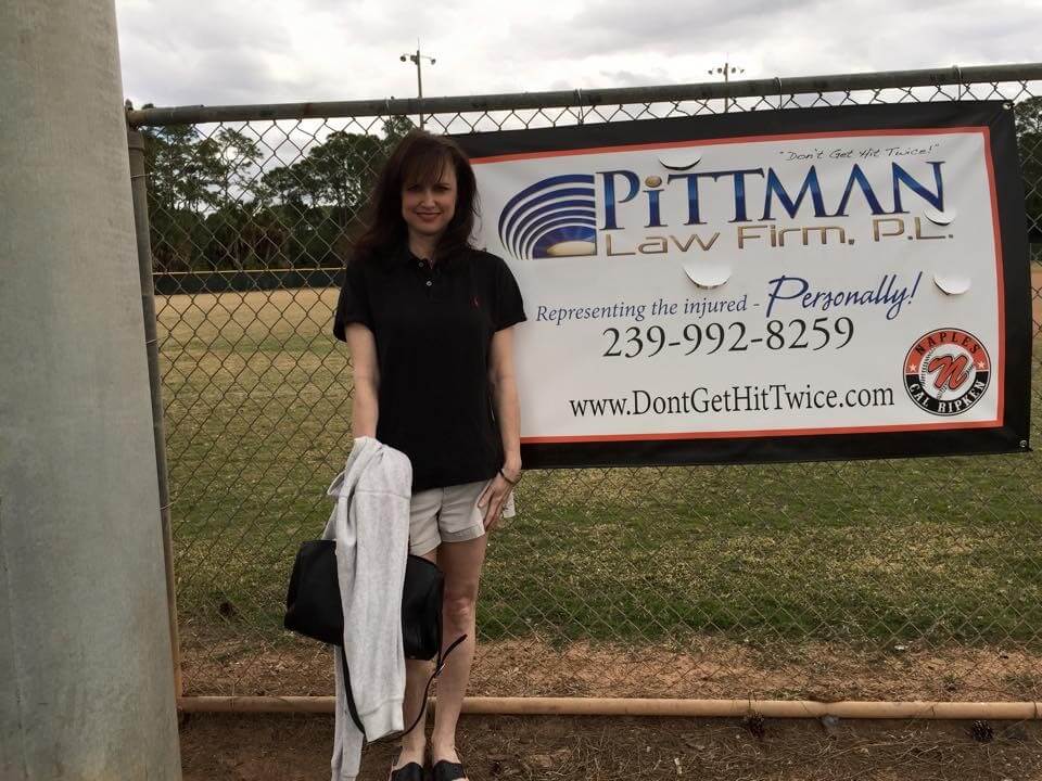 Pittman Law Firm Sign at the Cal Ripken Little League